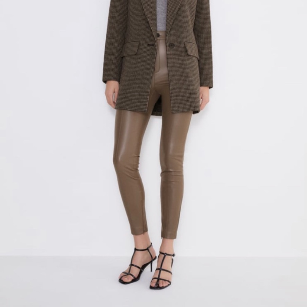 Zara faux leather leggings